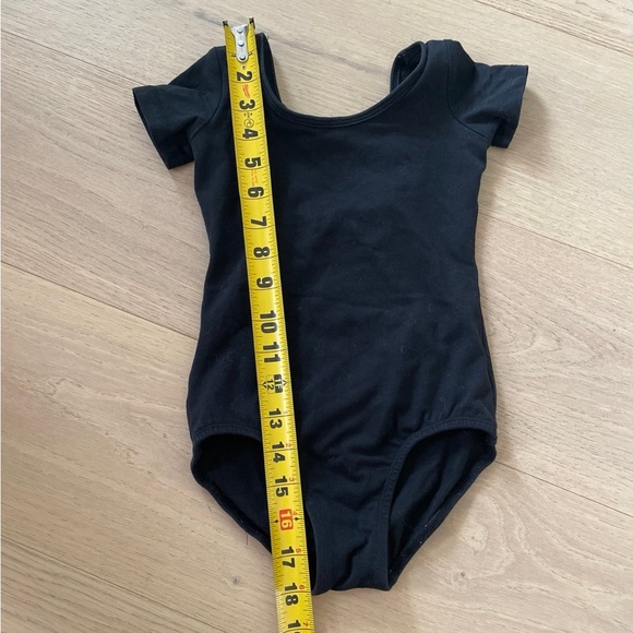 Black Leotard Toddler Ballet Leotard with open bow back dance - Picture 4 of 5